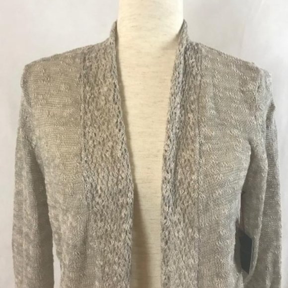 NWT Cynthia Rowley Long Sleeve Lightweight Open-Stitched Cardigan Size L - Picture 4 of 13